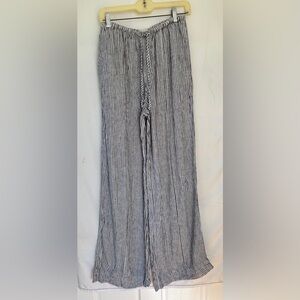 A New Day Black and White Striped Beach Pants